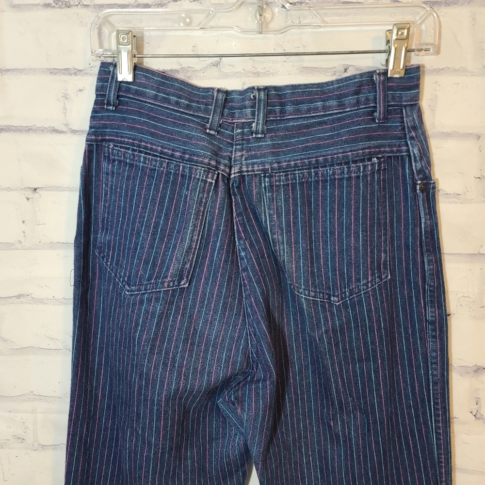 Vintage Liz Thomas Pinstripe Hi Rise Jeans - Picture 6 of 6